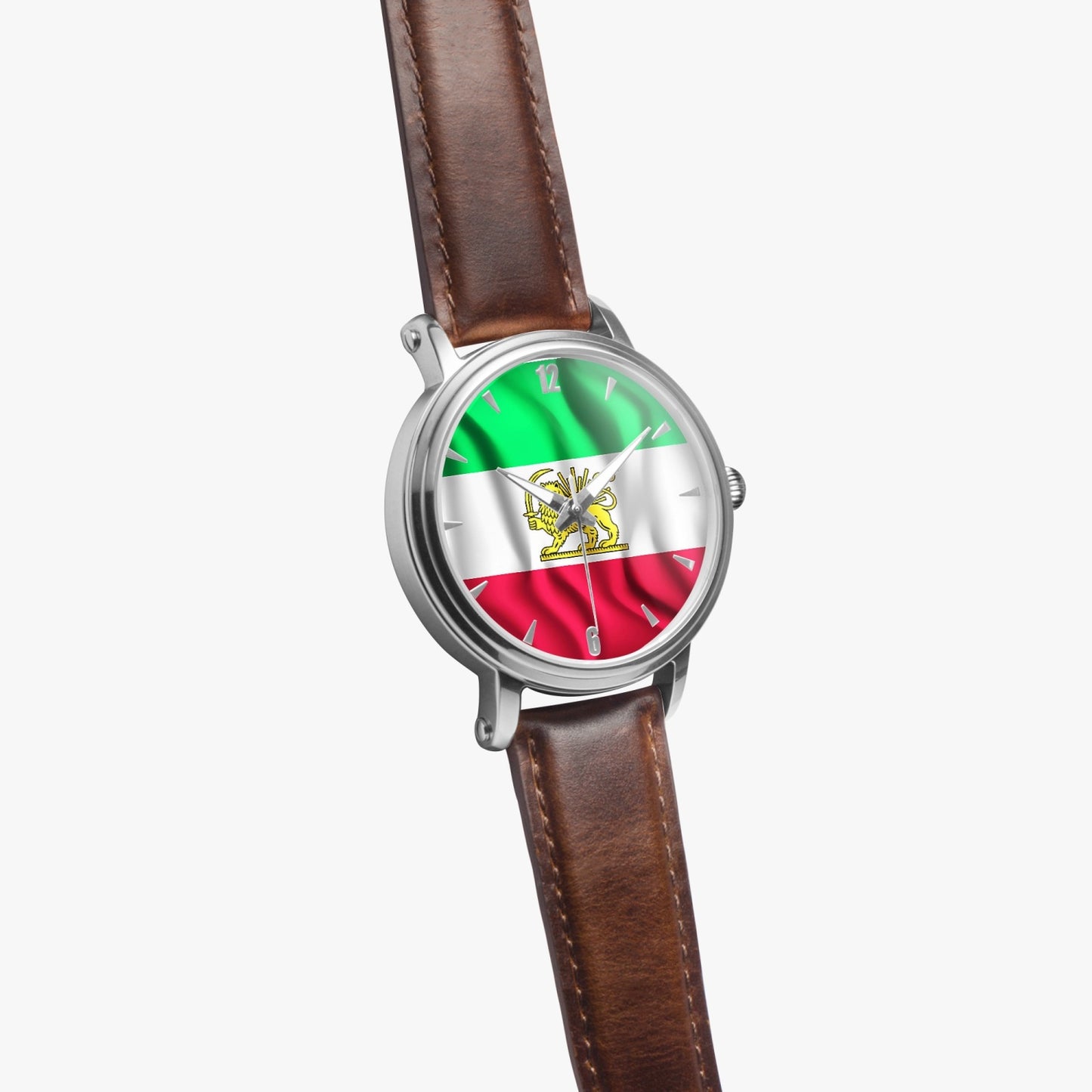 Nine Star Store - Iranian Flag 46mm Unisex Automatic Watch (Silver)