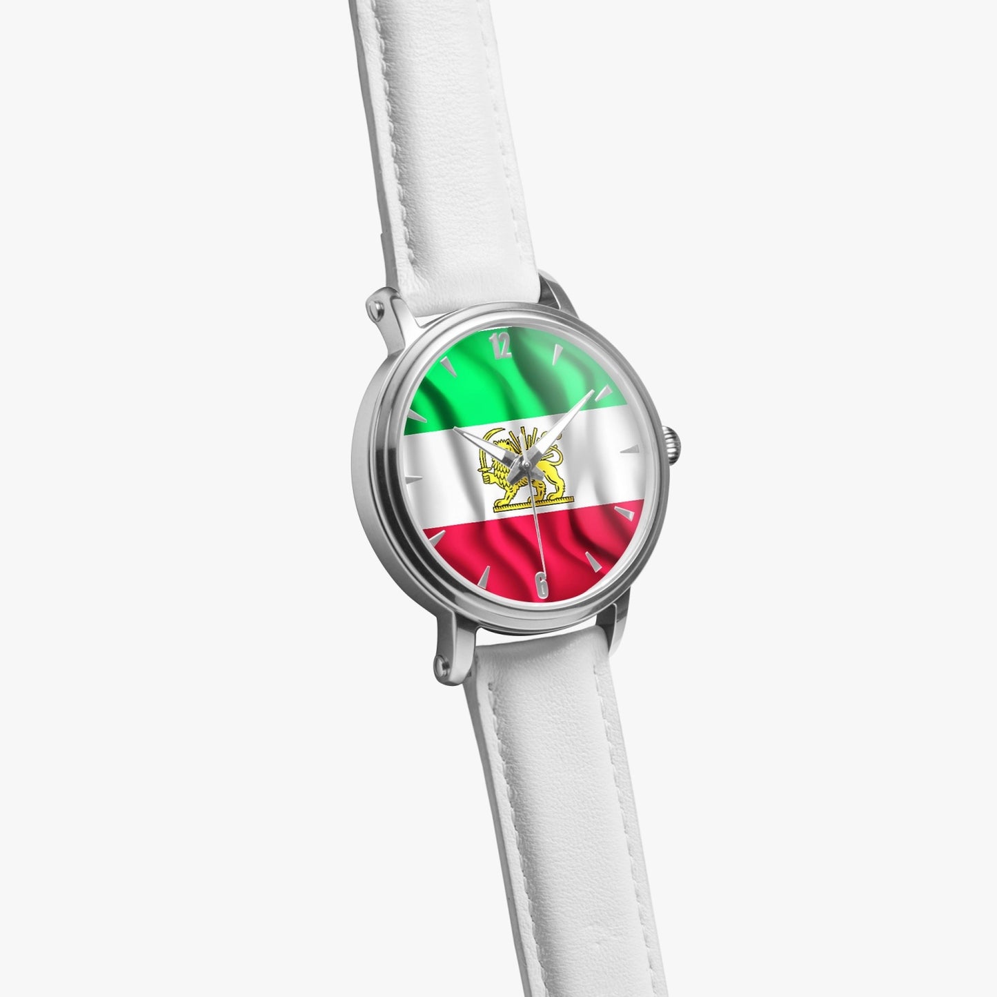 Nine Star Store - Iranian Flag 46mm Unisex Automatic Watch (Silver)