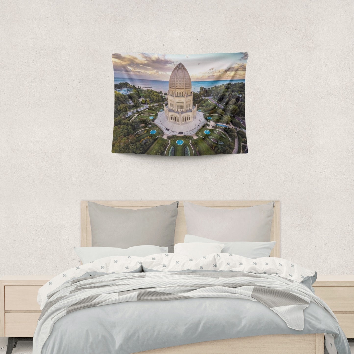 Chicago Baha'i Temple 2-Sized Polyester Wall Tapestry