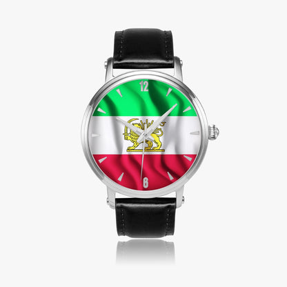 Nine Star Store - Iranian Flag 46mm Unisex Automatic Watch (Silver)