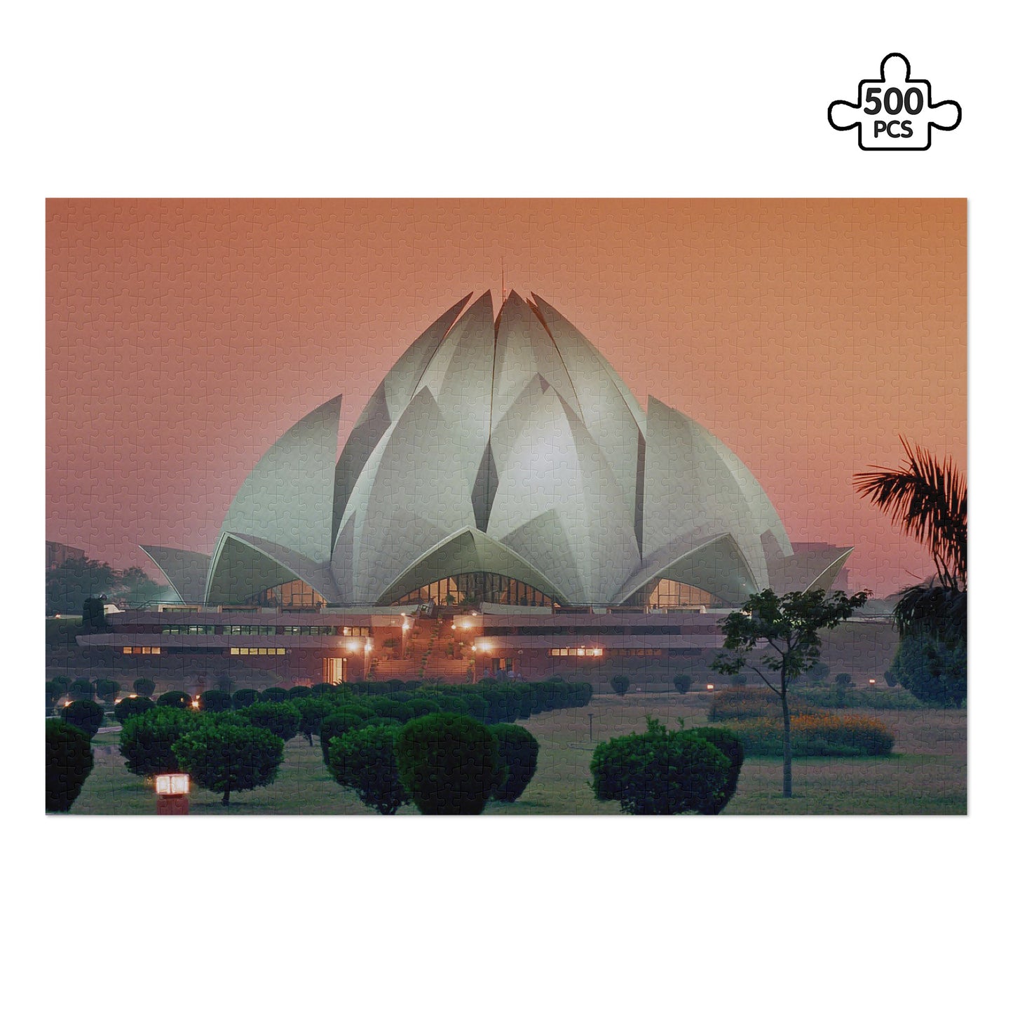 Baha'i Temple in India Cardboard Jigsaw Puzzle (Mini-1000-Piece)