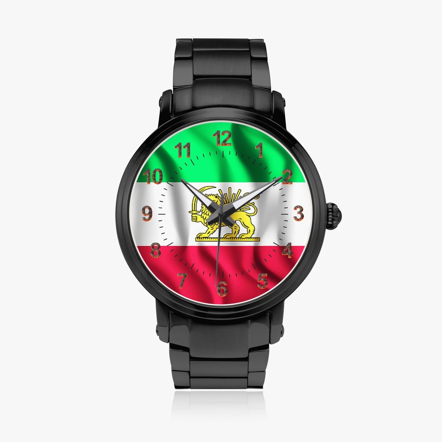 Nine Star Store Iranian Flag 2 New Steel Strap Automatic Watch