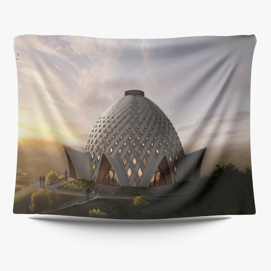 Baha'i Temple 2-Sized Polyester Wall Tapestry
