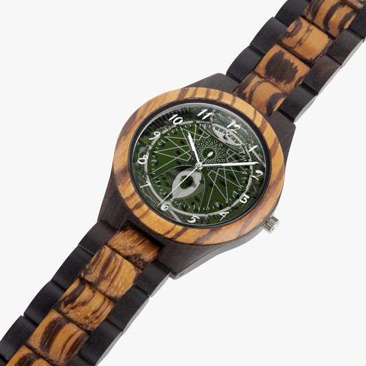 Shrine of Abdul'Baha Indian Ebony Wooden Watch